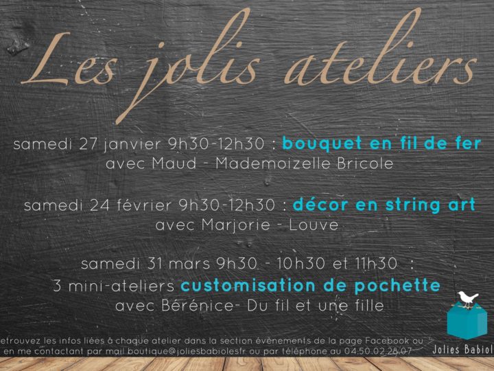 Les jolis ateliers #2