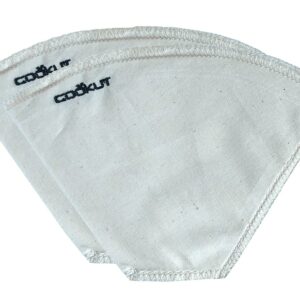 Cofi Lot de 2 filtres à café réutilisables en coton non traité - Cookut