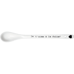 Petite cuillère en porcelaine « Je t’aime à la folie » - Helen B.