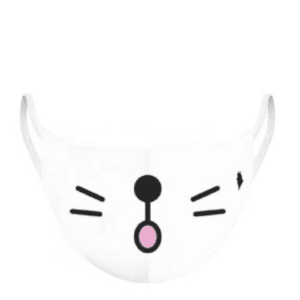 MASQUE 3/7 ans KAWAI STYLE CHAT BOUCHE "O" (Féminin) - Pô de vache