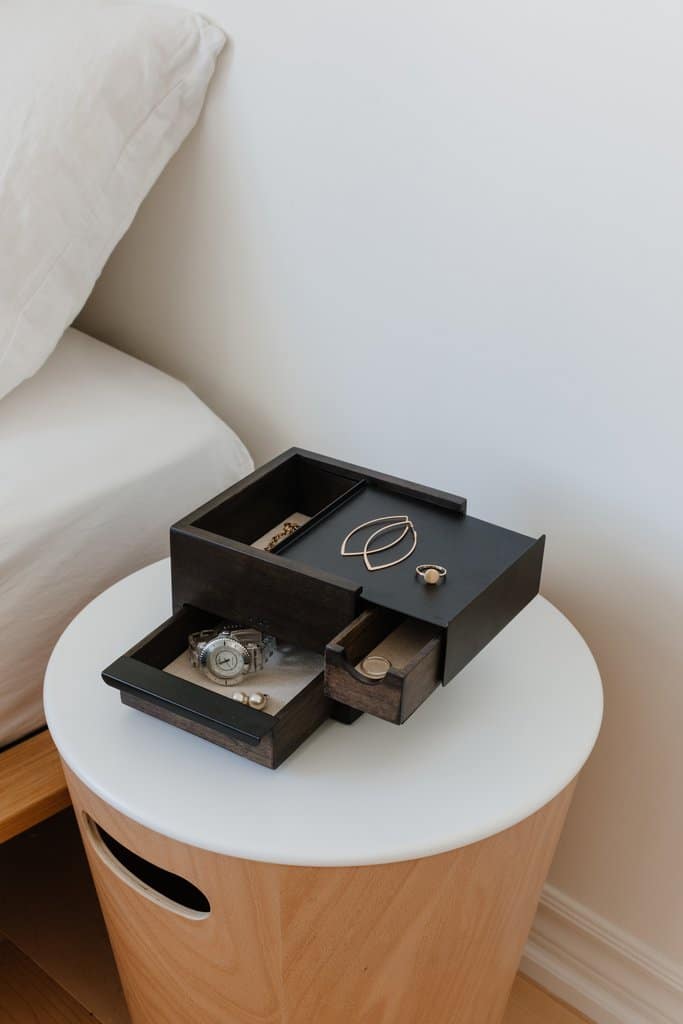 Boîte à bijoux MINI STOWIT Noir / Noyer